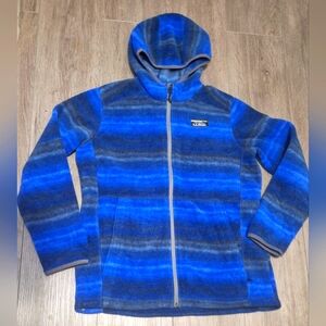 New L L BEAN Fleece Jacket Boys Size 18 Full Zip Hood